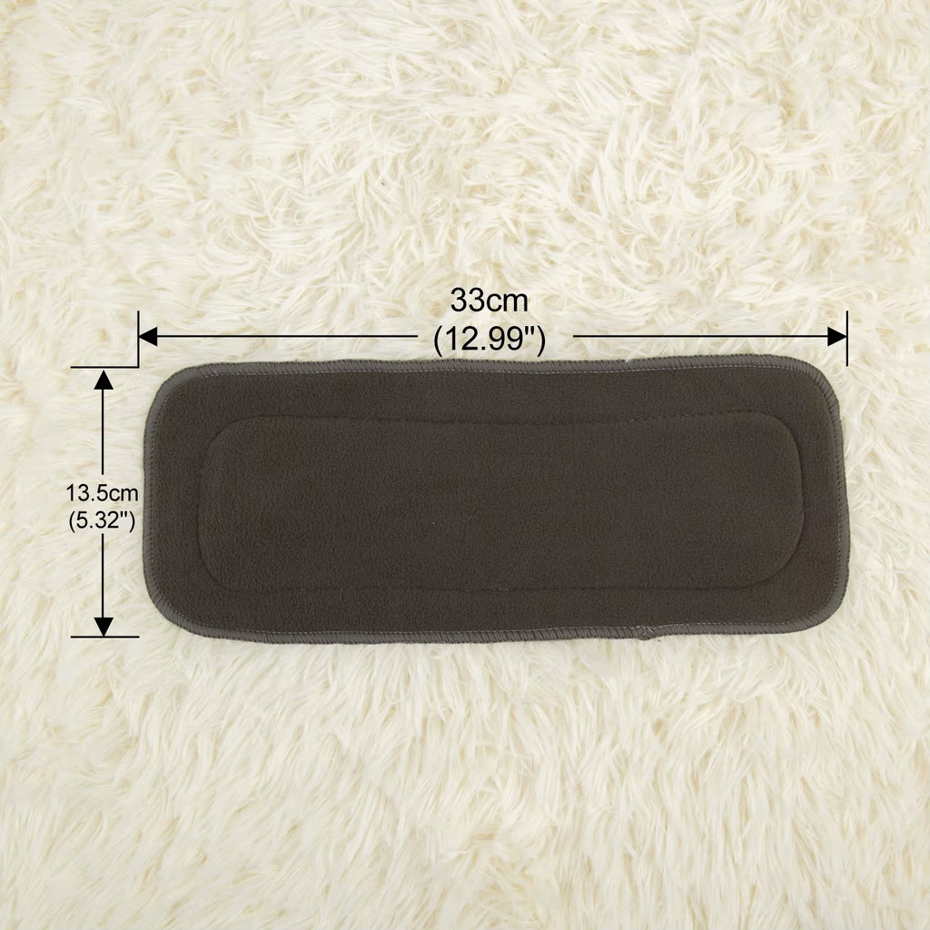 (10 Pieces/Lot)  4 Layers Bamboo Charcoal Insert High Quality Baby Nappy Insert Bamboo Charcoal Washable Reusable Insert
